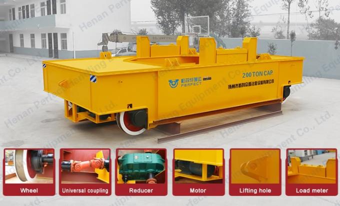Carro de transferência Steerable da concha da carga pesada com a tabela de levantamento para o transporte de materiais industrial