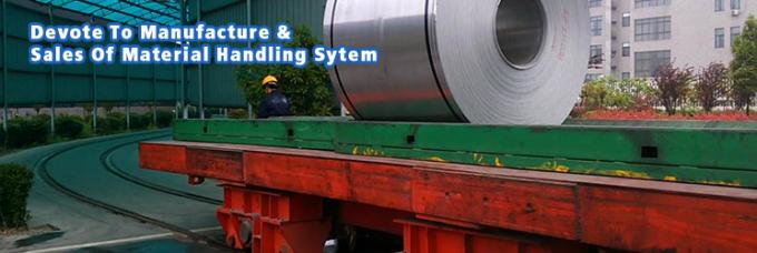 De 50 toneladas scissor o carro de transferência de levantamento hidráulico do trilho da bobina para o transporte de aço das bobinas da fábrica