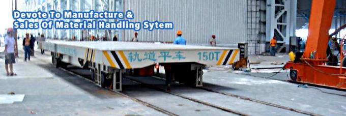 Trilho de 80 toneladas carro resistente guiado de transferência do trilho para o transporte de materiais industrial