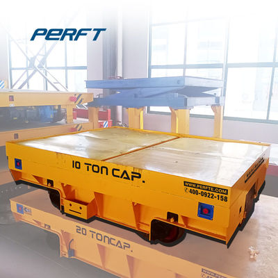 Motorized 20t Coil Transfer Trolley Heavy Load Battery Powered For Factories